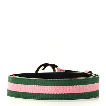 Gucci Canvas Web Interlocking G Belt 85 34 Green Pink 2 of 3