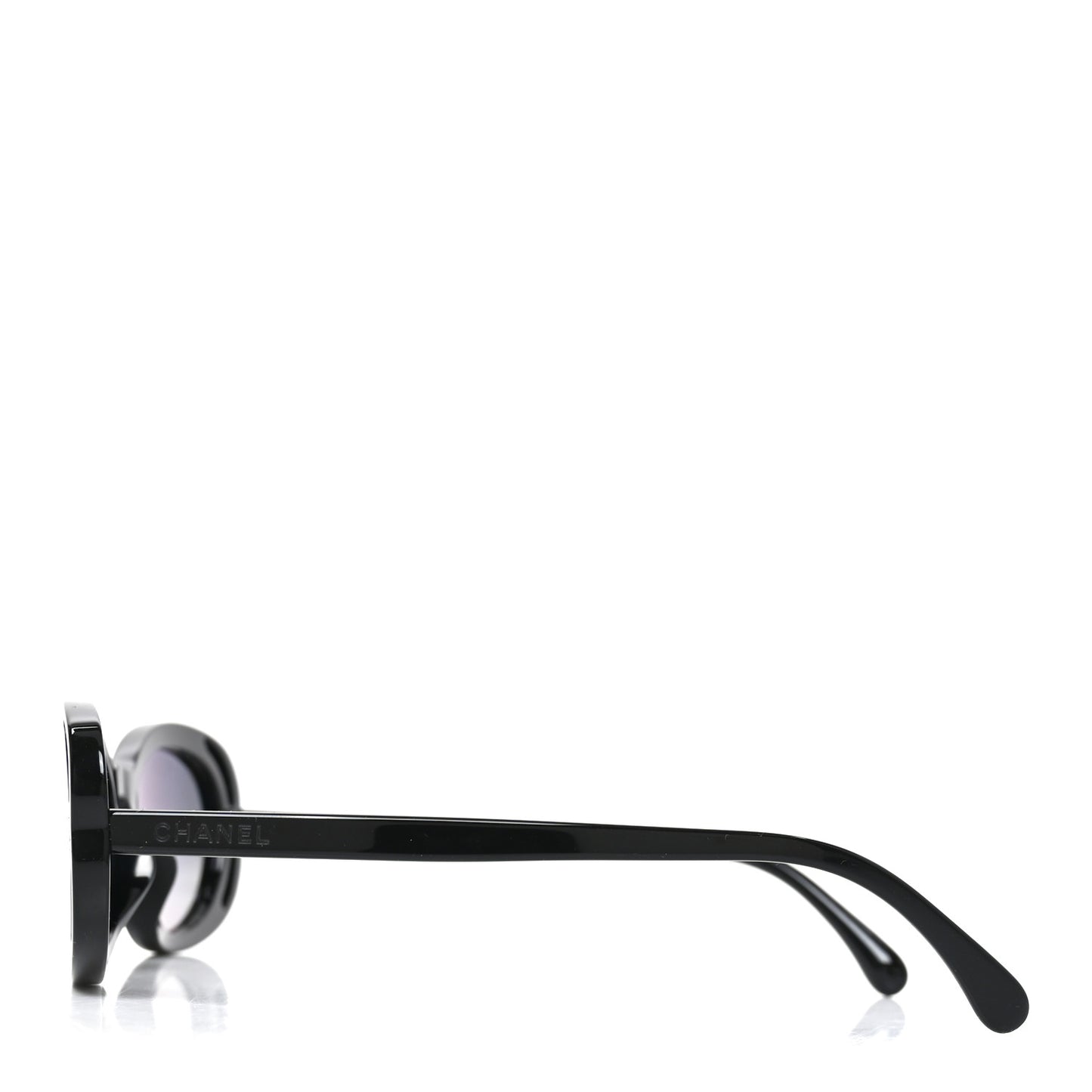 Acetate Oval Sunglasses 71571A Black