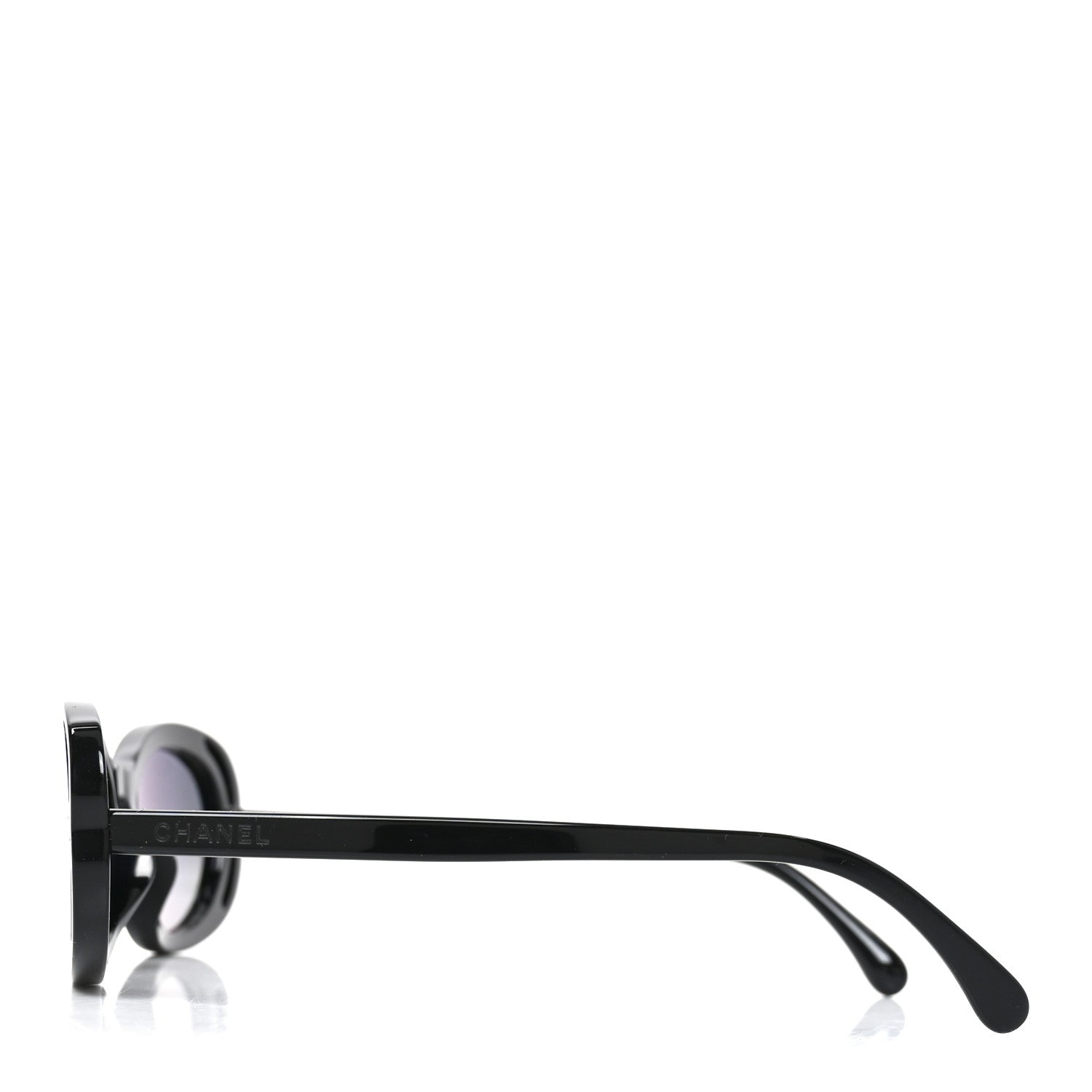 Chanel Acetate Oval Sunglasses 71571A Black 3 of 6