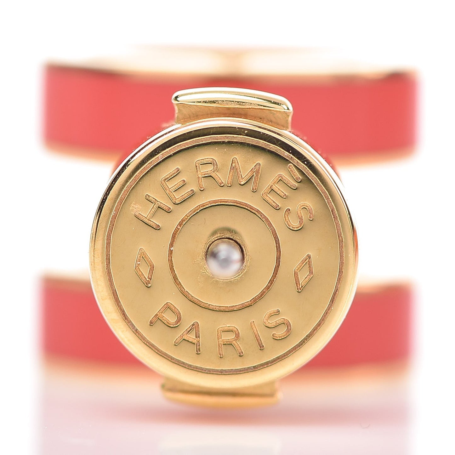 Gold Lacquered Pop H Earrings