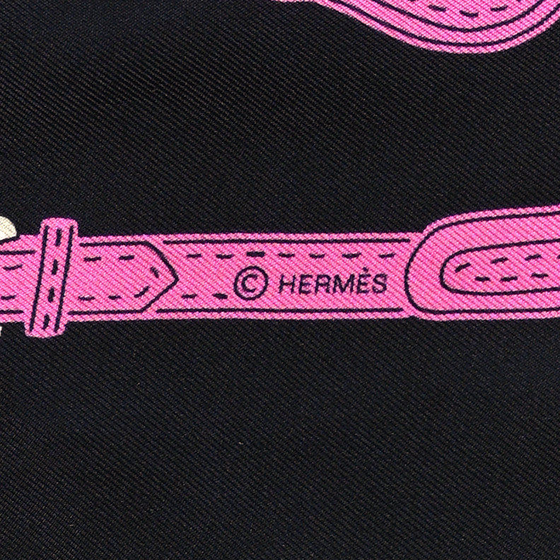 Hermes Silk Harnais Des Presidents Maxi Twilly Black Multicolor 4 of 4