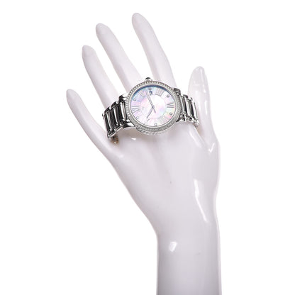 David Yurman Stainless Steel Diamond Bezel Mother of Pearl 38mm Classic Quartz Watch 2 of 9