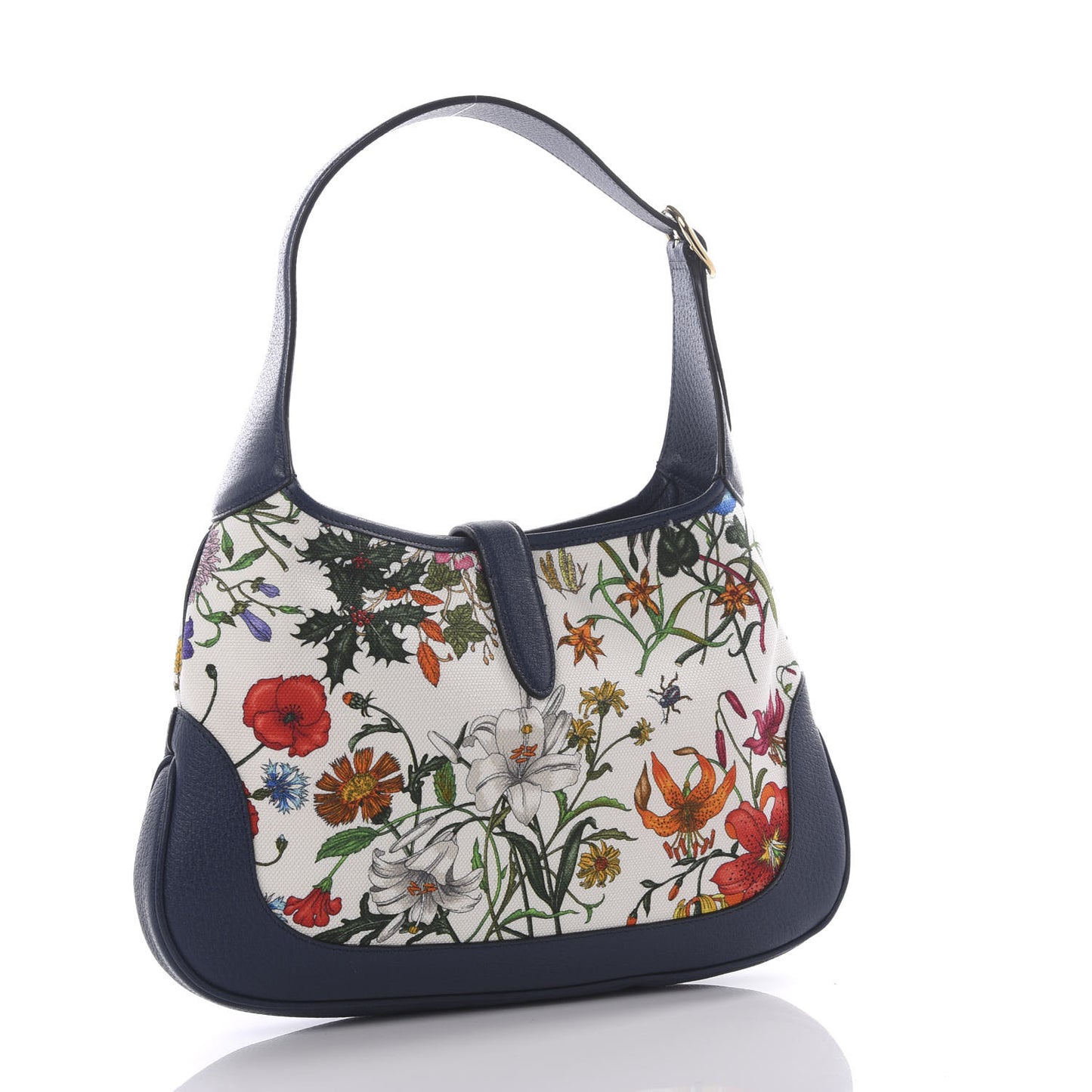 Canvas Flora Jackie O Hobo Blue Agata
