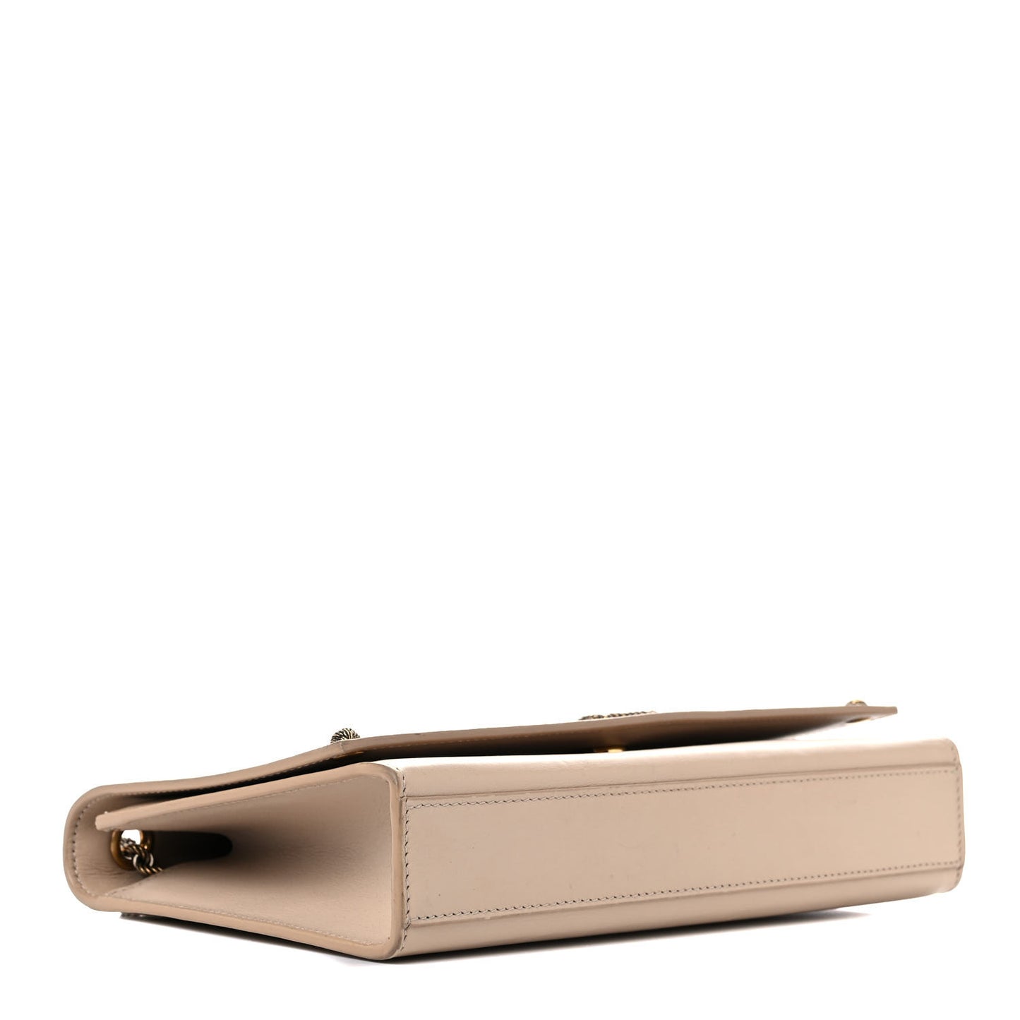 Smooth Calfskin Medium Braided Monogram Kate Satchel Nude Powder