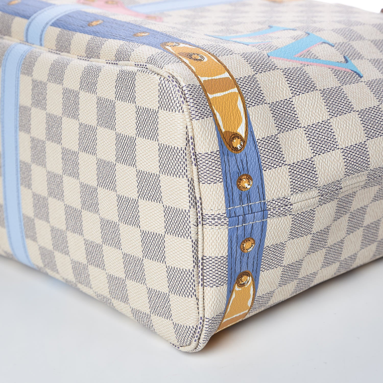 Louis Vuitton Damier Azur Summer Trunks Neo Neverfull MM 11 of 12