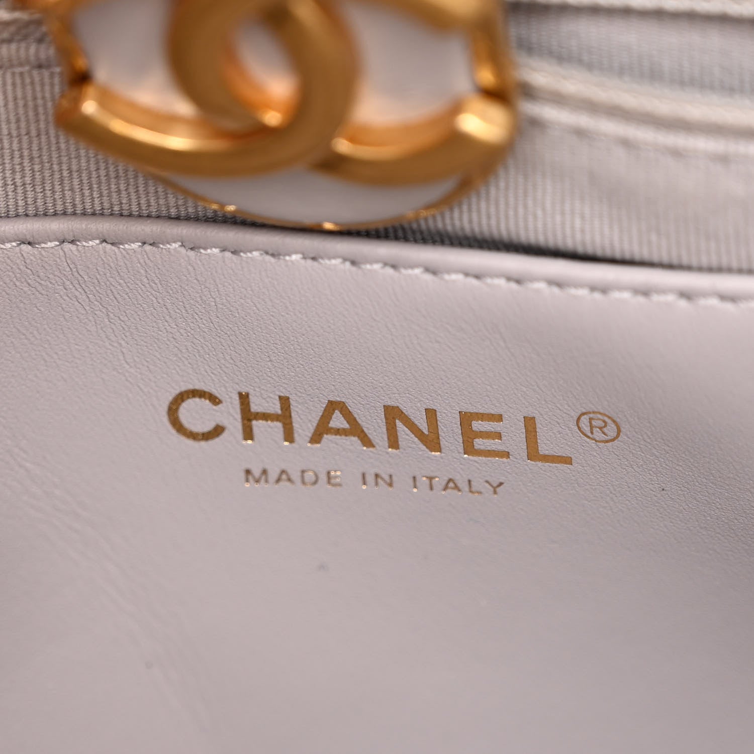 Chanel Lambskin Quilted Chain Hobo Light Grey 6 of 10