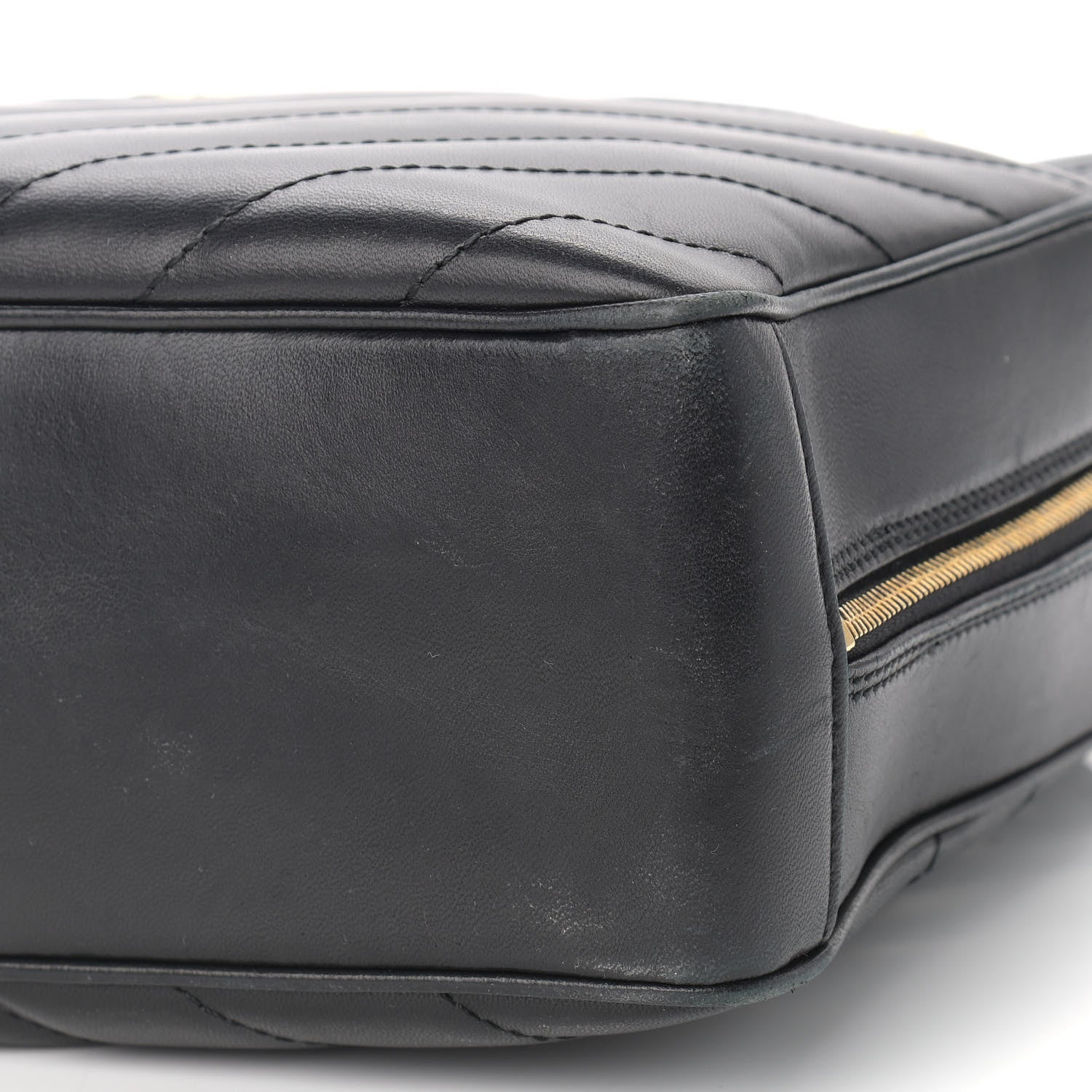 Chanel Lambskin Chevron Quilted Camera Case Black 10 of 10