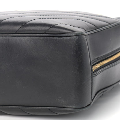 Chanel Lambskin Chevron Quilted Camera Case Black 10 of 10