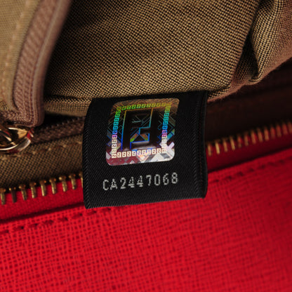 Fendi Fabric FF Roll Tote Latte Fragola 6 of 11