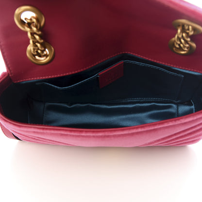 Gucci Velvet Matelasse Mini GG Marmont Shoulder Bag Light Raspberry Rose 4 of 8