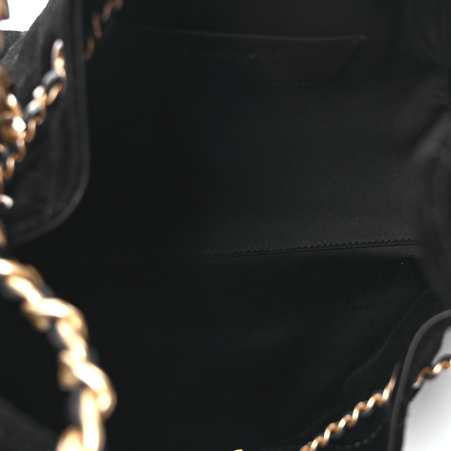 Chanel Suede Quilted Small Chanel 25 Handbag Black 5 of 11