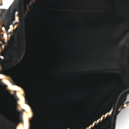 Chanel Suede Quilted Small Chanel 25 Handbag Black 5 of 11