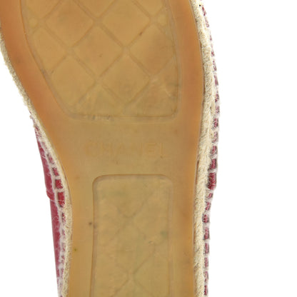 Chanel Lambskin CC Espadrilles 37 Red 7 of 11