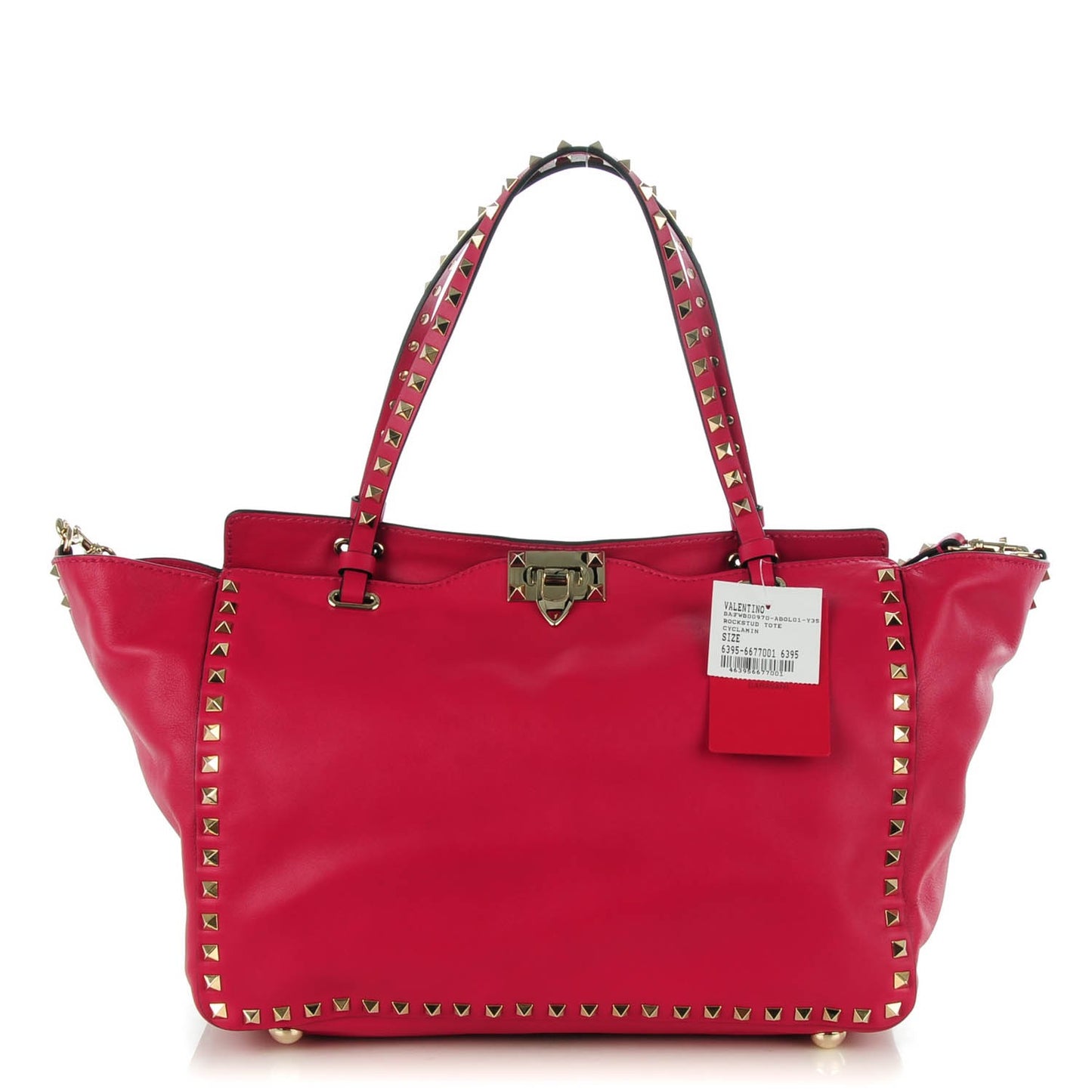 Vitello Medium Rockstud Tote Cyclamin
