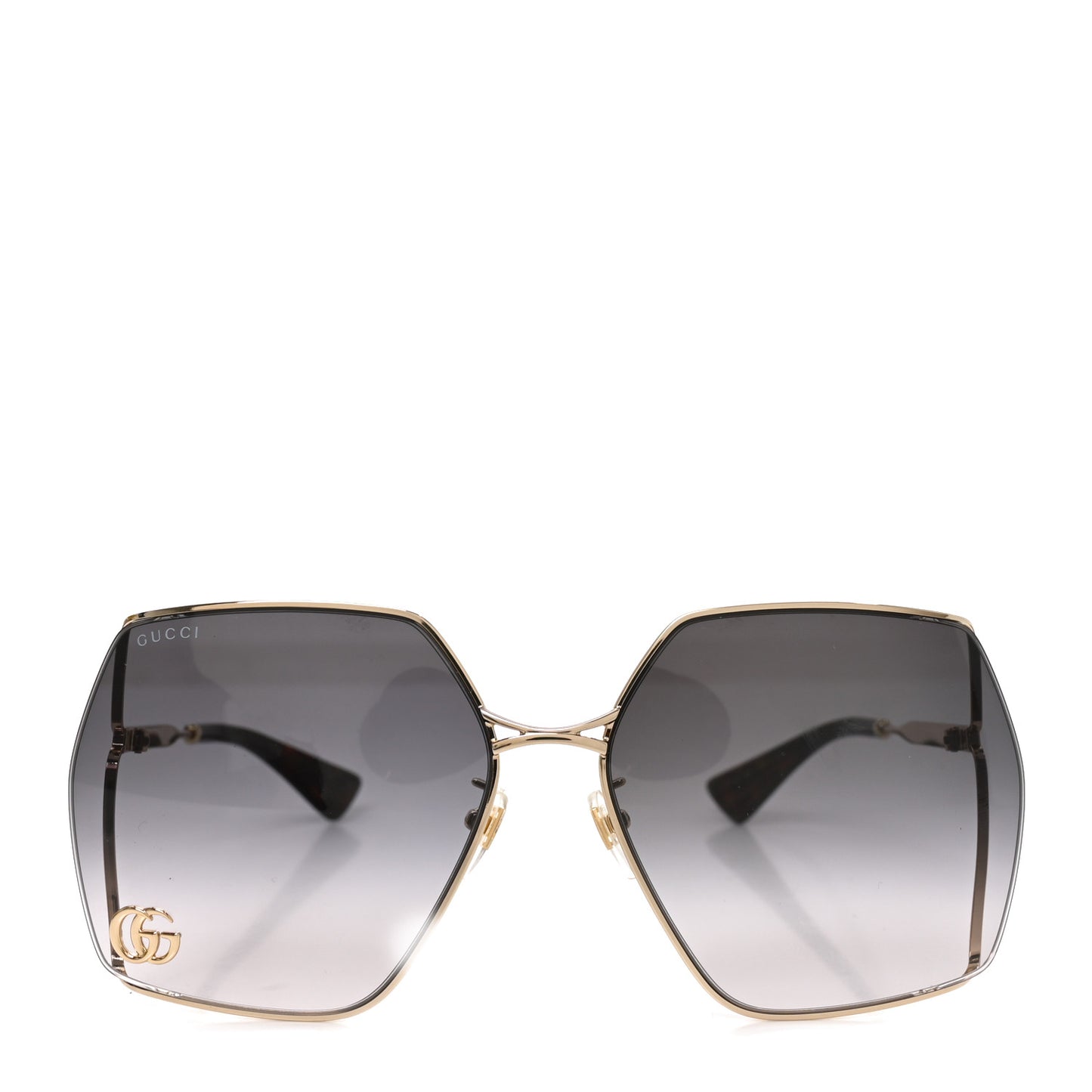 Metal Square Frame Sunglasses GG0817S Gold