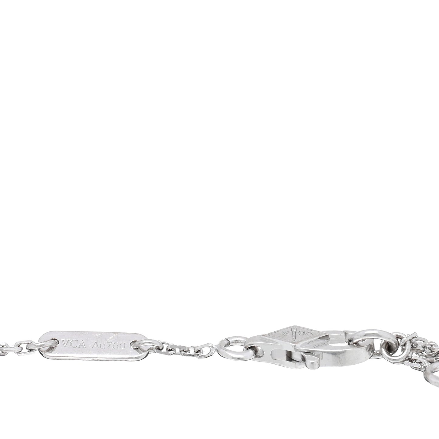 18K White Gold Diamond Sweet Alhambra Bracelet