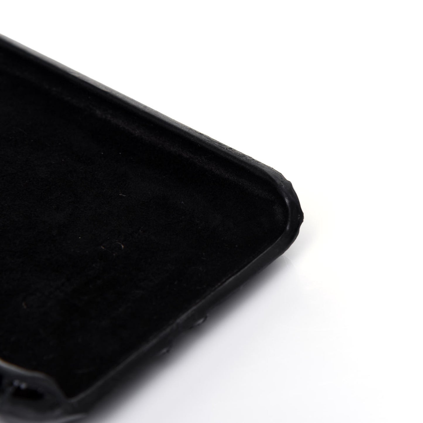 Patent Tech Calfskin Cannage Lady Dior Tech iPhone X XS Case Black