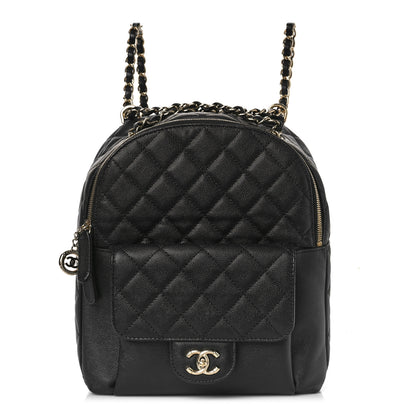 Chanel Caviar Quilted Medium Zip Around Backpack Black 1 of 9