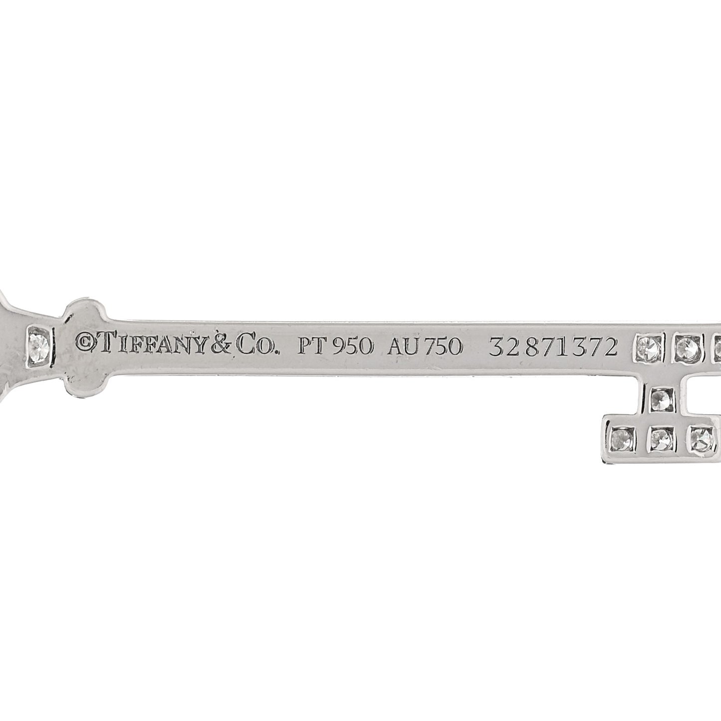 Platinum 18K Yellow Gold Yellow Diamond Victoria Key Pendant