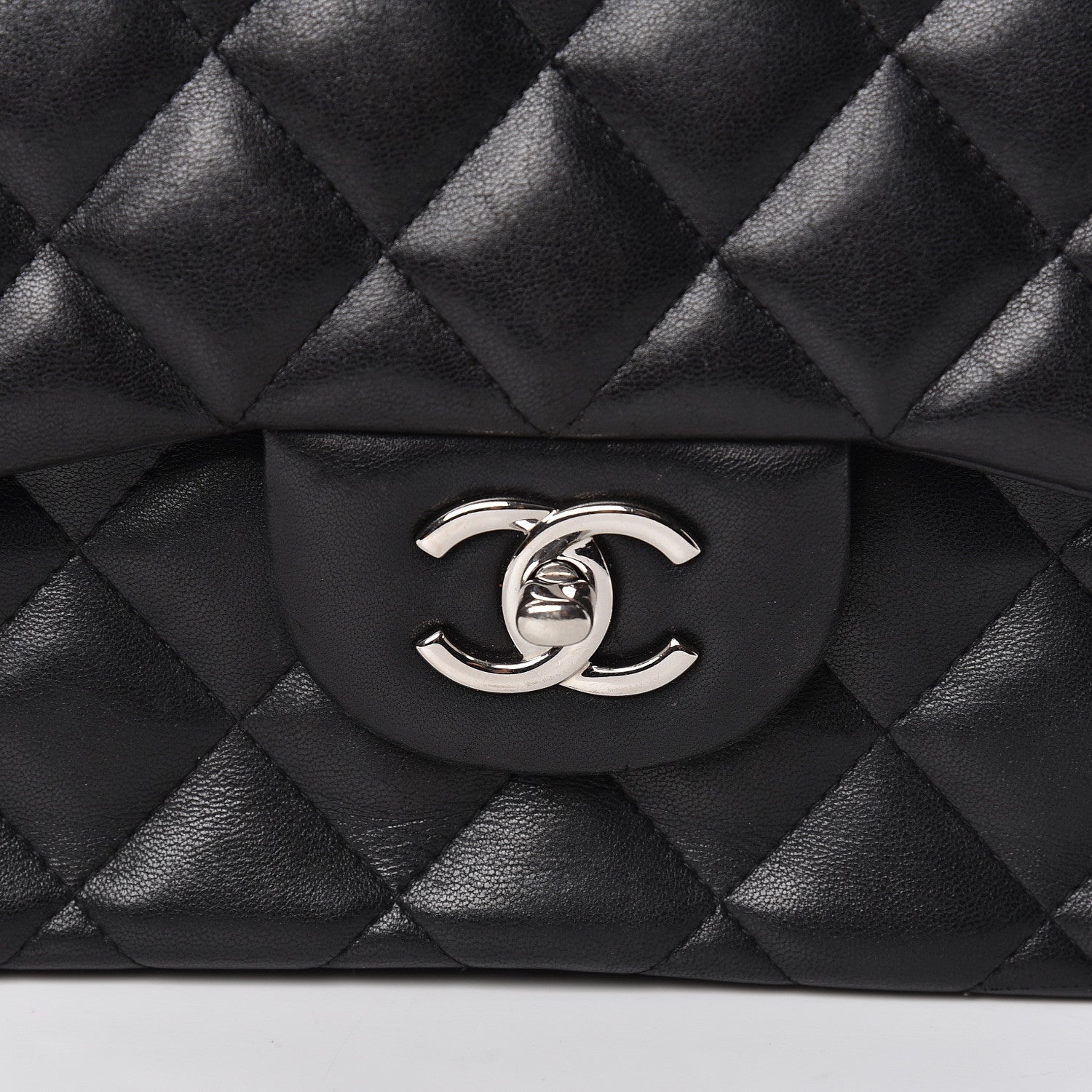 Chanel Lambskin Quilted Jumbo Double Flap Black 23 of 26