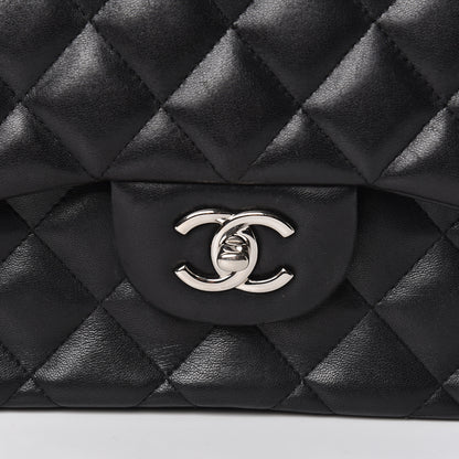 Chanel Lambskin Quilted Jumbo Double Flap Black 23 of 26