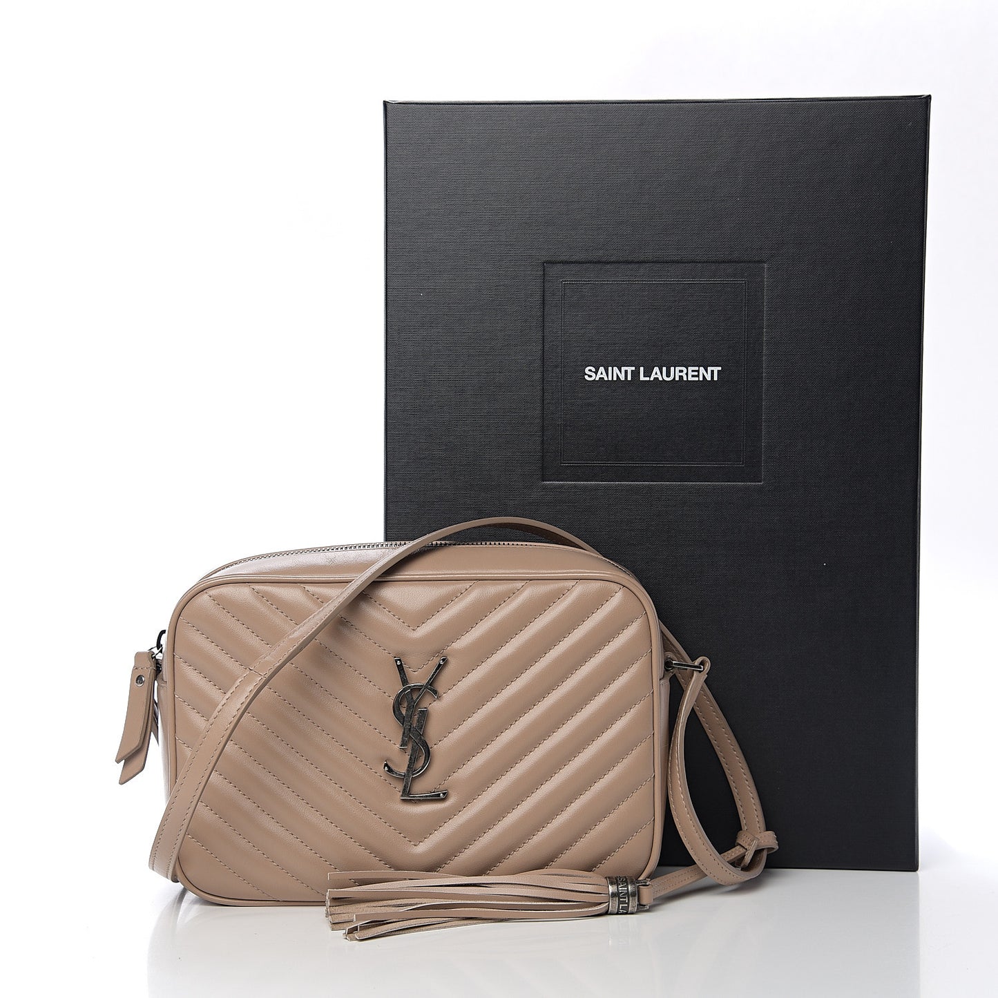 Calfskin Matelasse Monogram Lou Camera Bag Dusty Grey