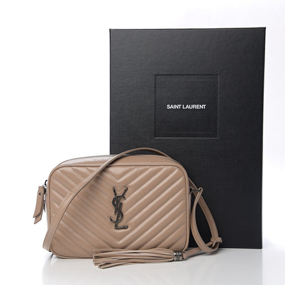 Saint Laurent Calfskin Matelasse Monogram Lou Camera Bag Dusty Grey 9 of 9