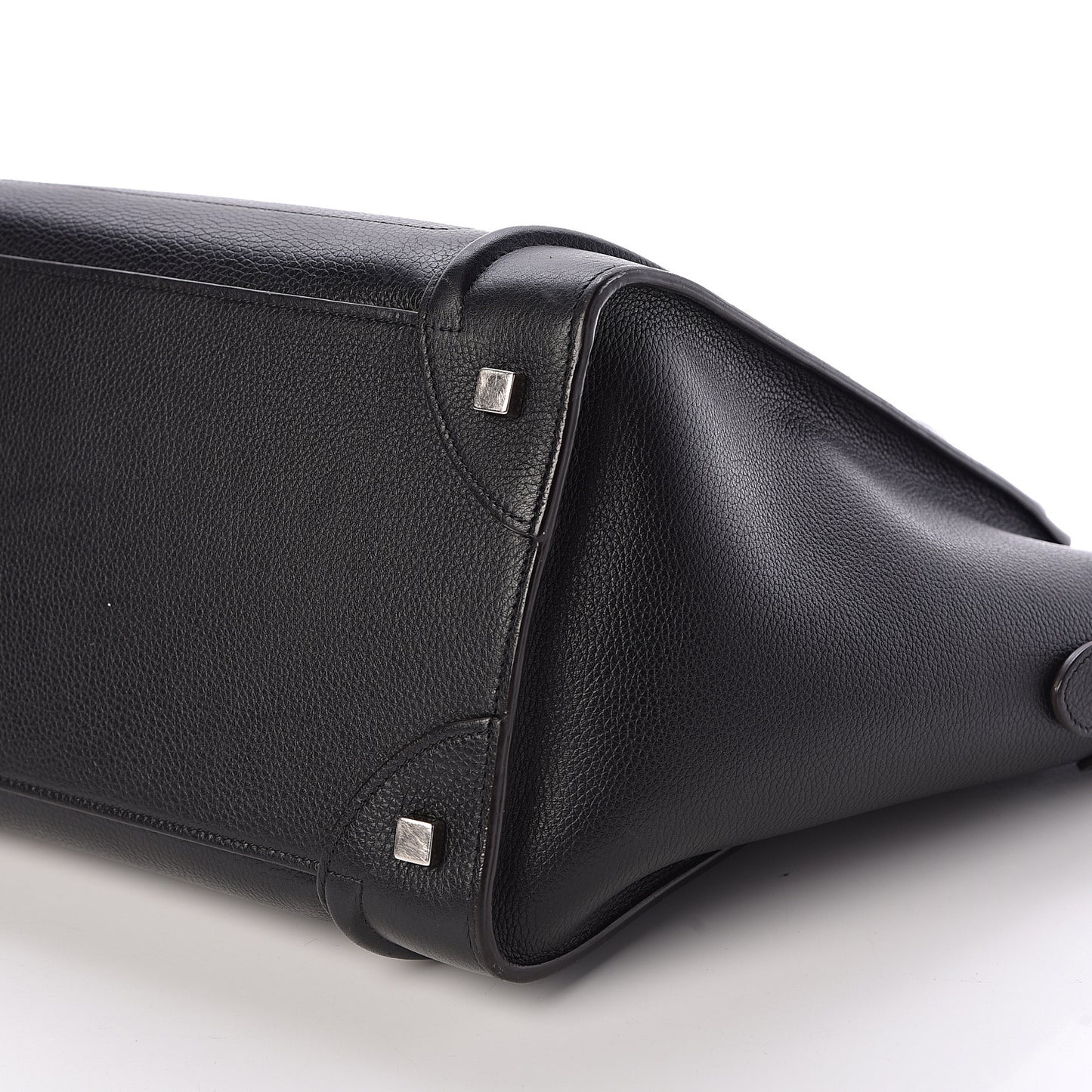 Drummed Calfskin Mini Luggage Black