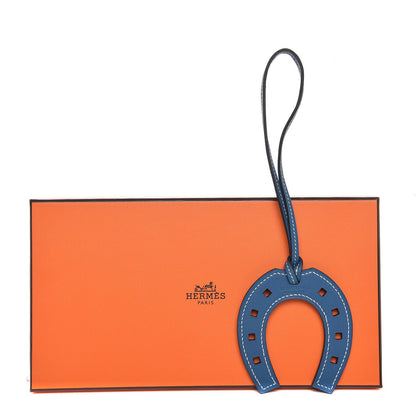 Hermes Swift Paddock Horseshoe Bag Charm Bleu Cobalt 4 of 4