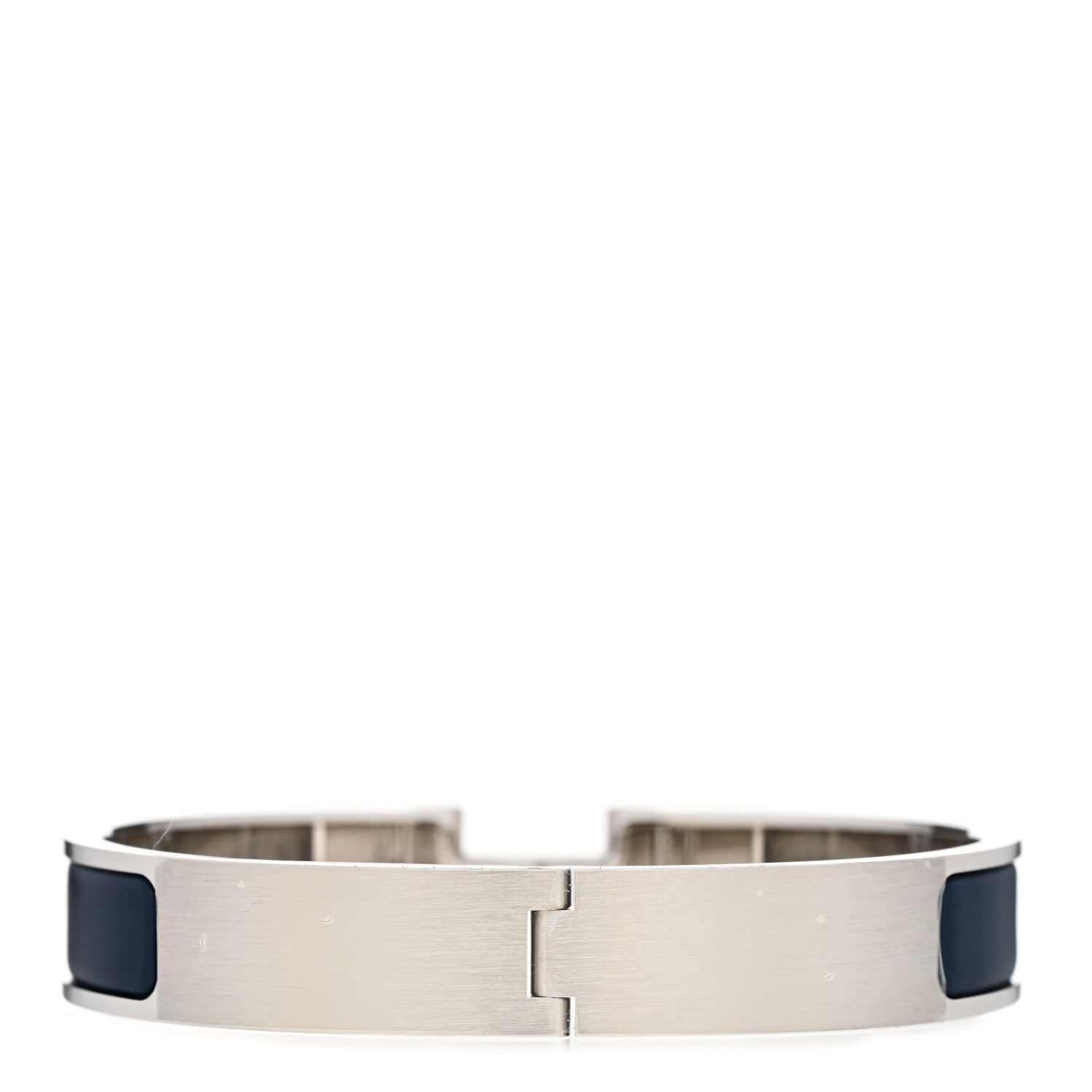 Hermes Matte Enamel Narrow Clic Clac HH Bracelet T5 Bleu Biarritz 3 of 5