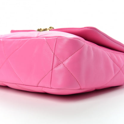 Chanel Lambskin Quilted Medium Chanel 19 Flap Neon Pink 7 of 10
