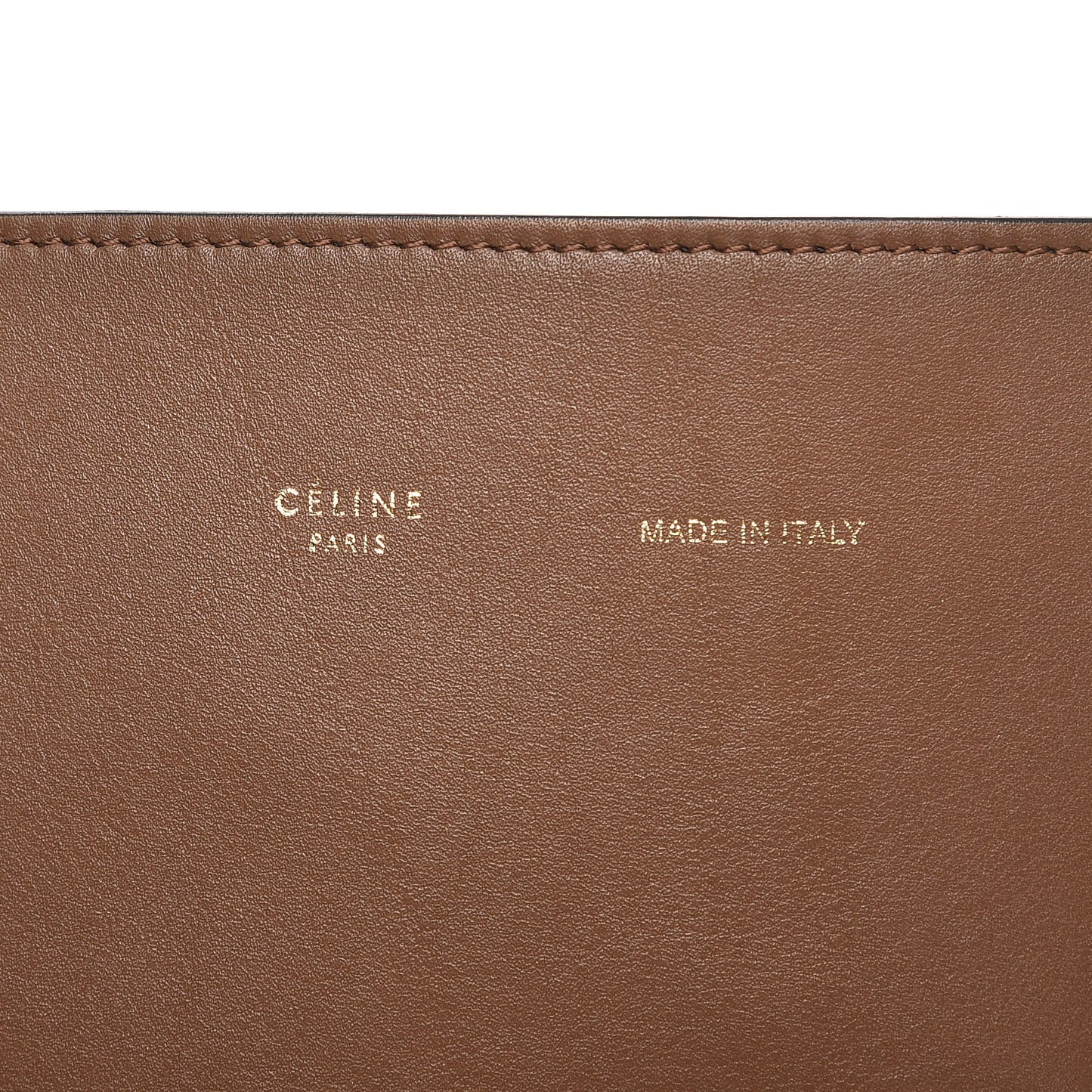 Shiny Smooth Calfskin Small Twisted Cabas Camel Brick