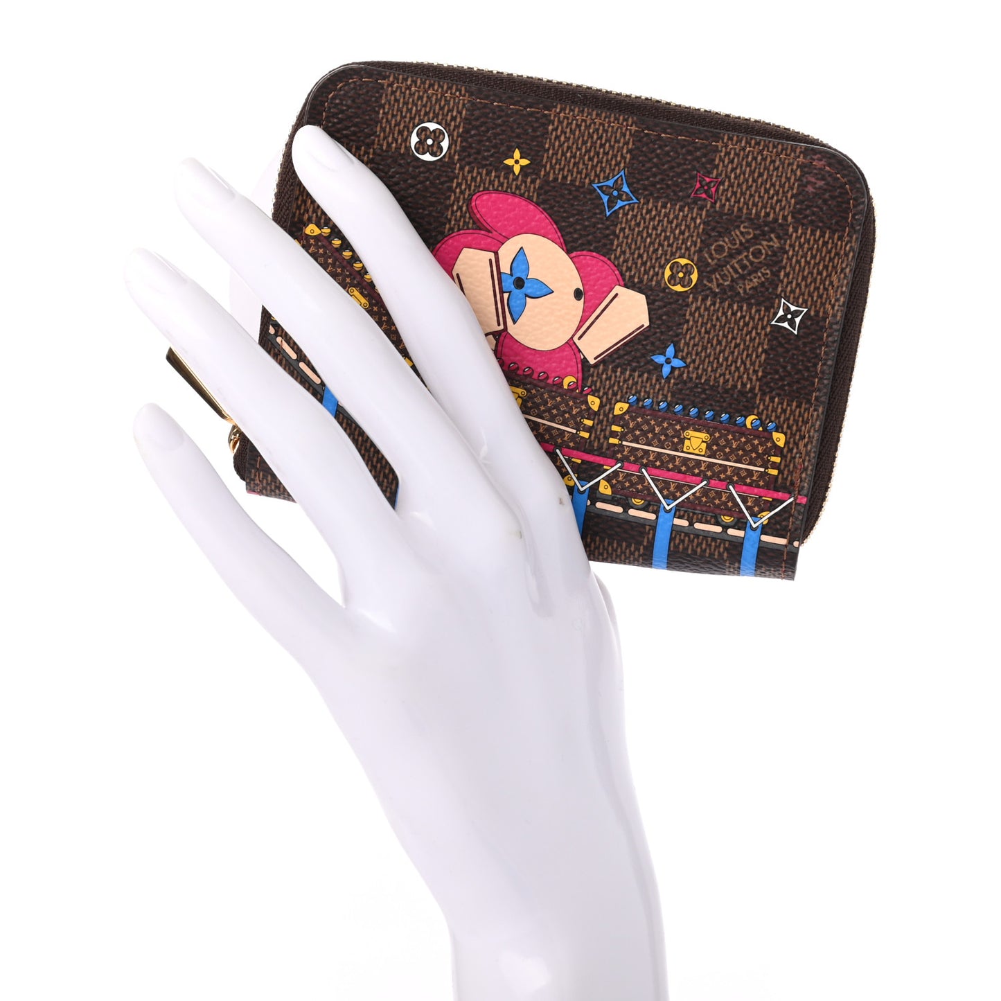Damier Ebene 2020 Christmas Animation Roller Coaster Zippy Coin Purse Pivoine