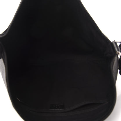 Gucci Denim Monogram Flat Messenger Bag Black 5 of 11