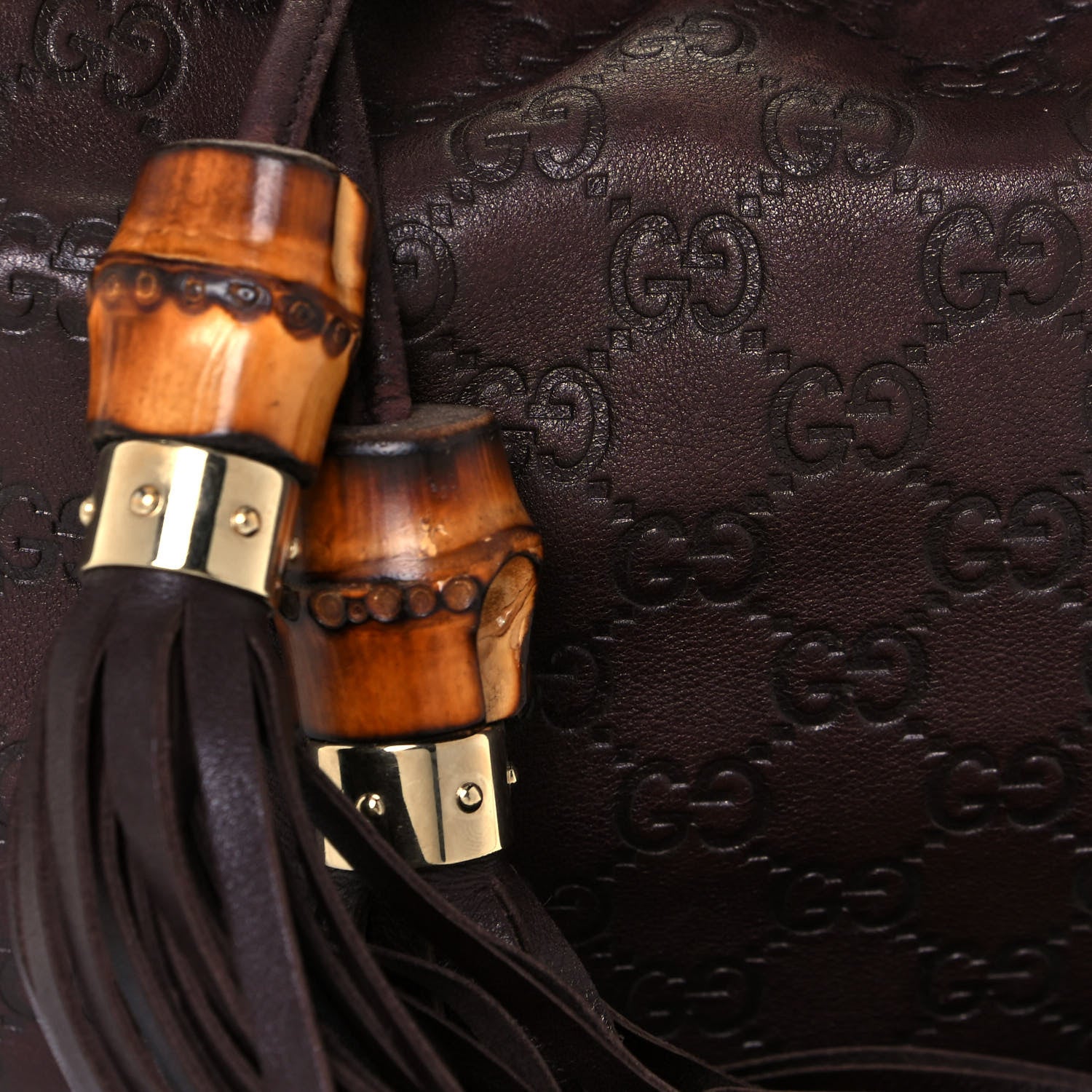 Gucci Guccissima Medium Indy Top Handle Hobo Dark Brown 9 of 16