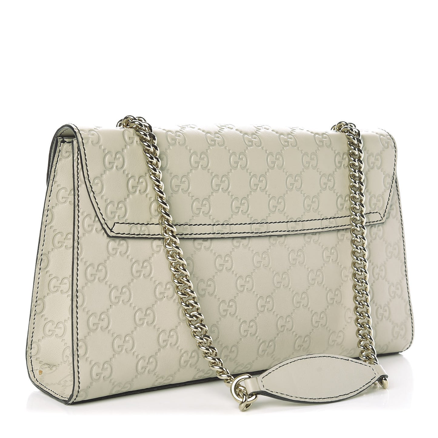 Guccissima Signature Medium Emily Chain Shoulder Bag Mystic White
