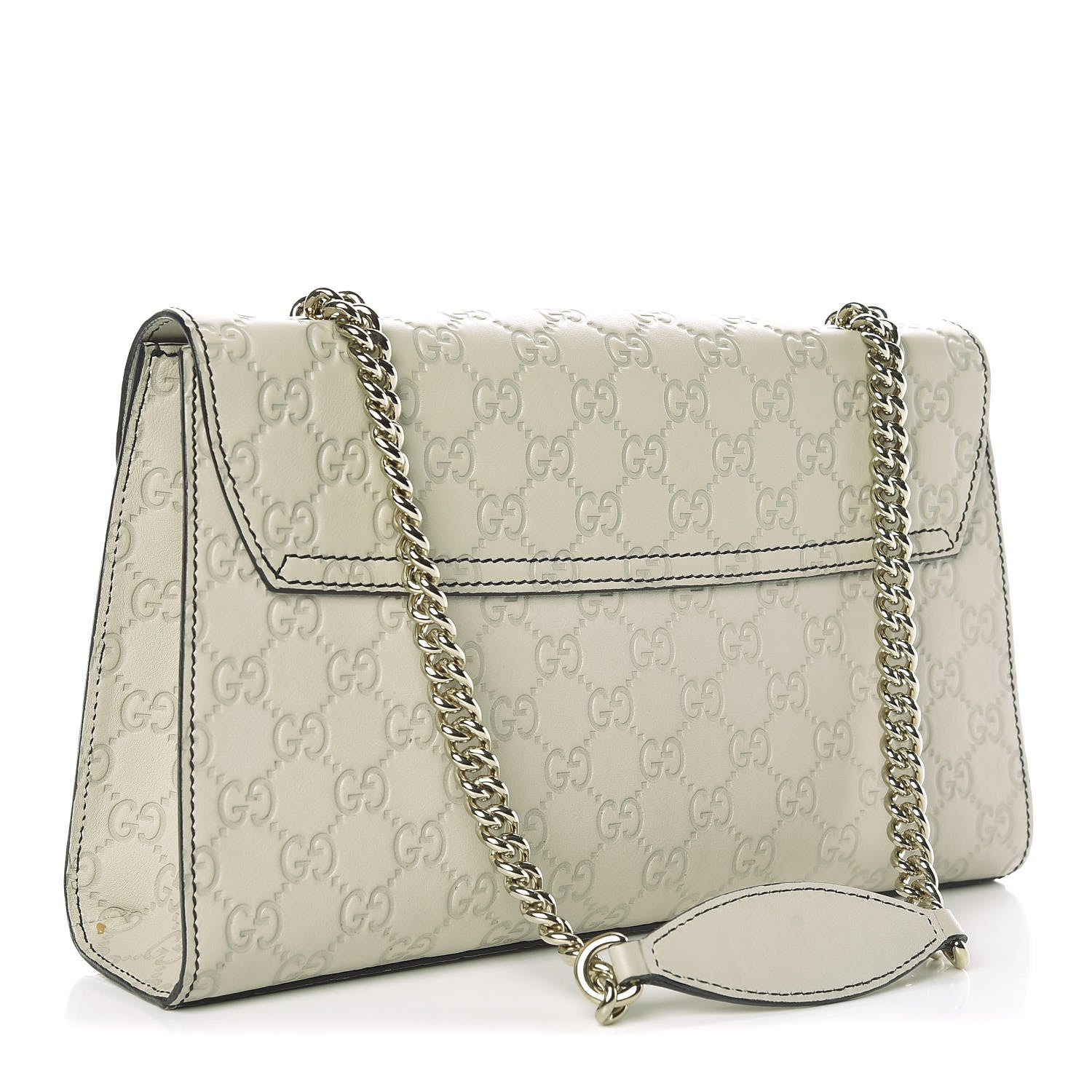 Gucci Guccissima Signature Medium Emily Chain Shoulder Bag Mystic White 3 of 11