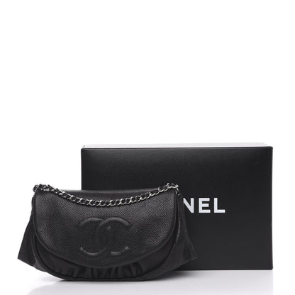 Chanel Caviar Half Moon Wallet On Chain WOC Black 13 of 13