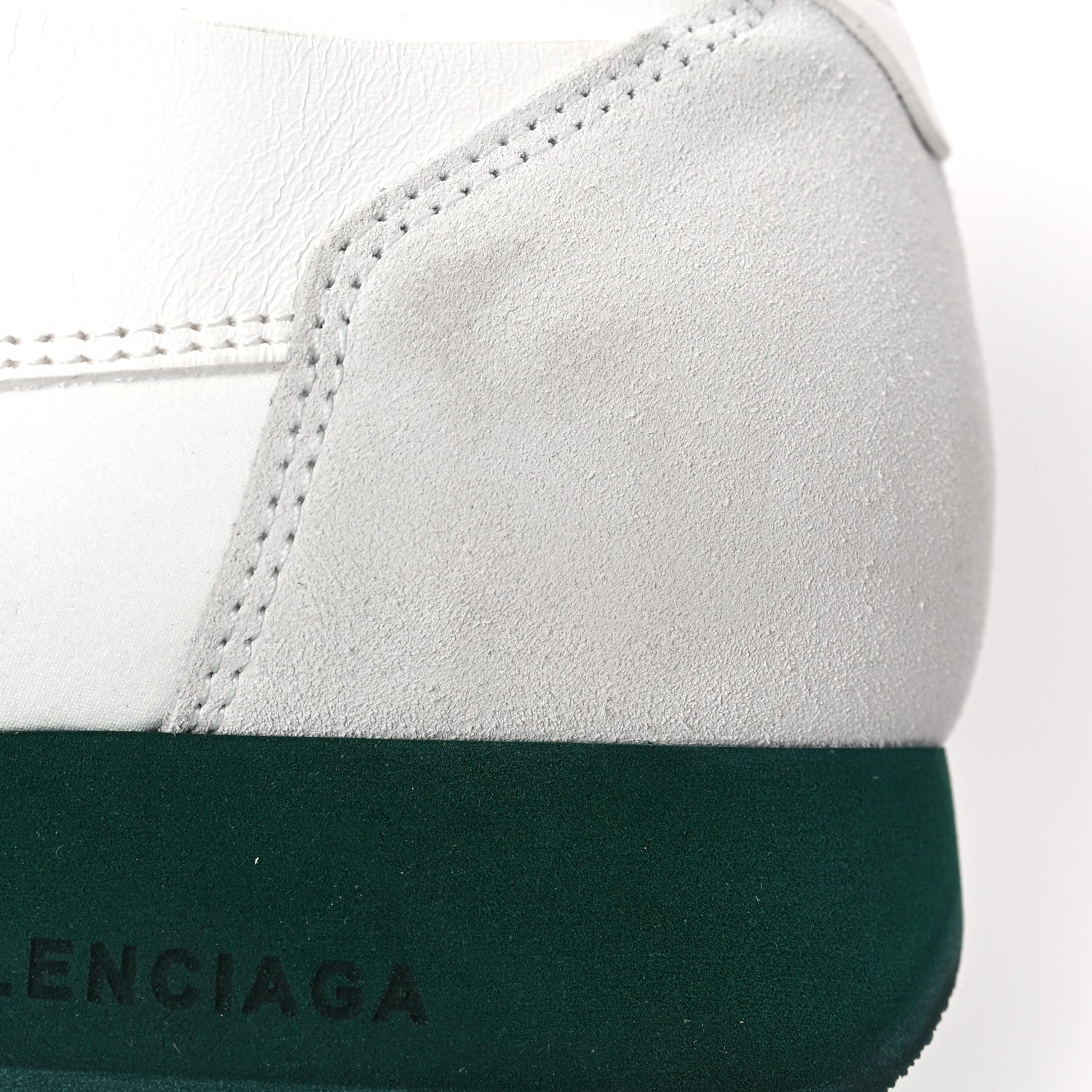 Balenciaga Mesh Calfskin Neoprene Womens Race Runner Sneakers 40 White 9 of 10