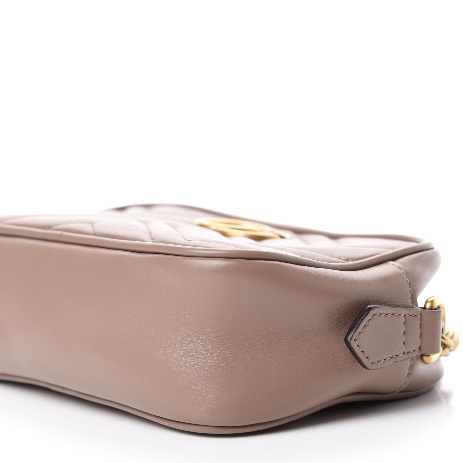 Gucci Calfskin Matelasse Mini GG Marmont Chain Shoulder Bag Porcelain Rose 7 of 10