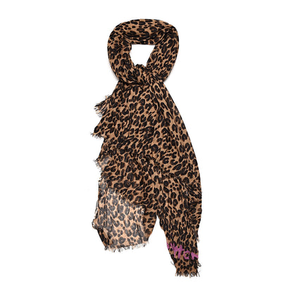 Louis Vuitton Cashmere Silk Leopard Etole Stole Marron 1 of 4