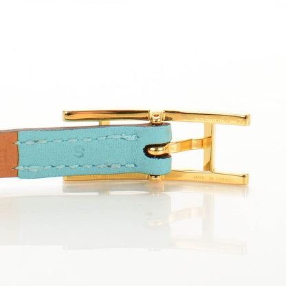 Hermes Swift Hapi 3 MM Triple Tour Wrap Bracelet S Bleu Atoll 6 of 7