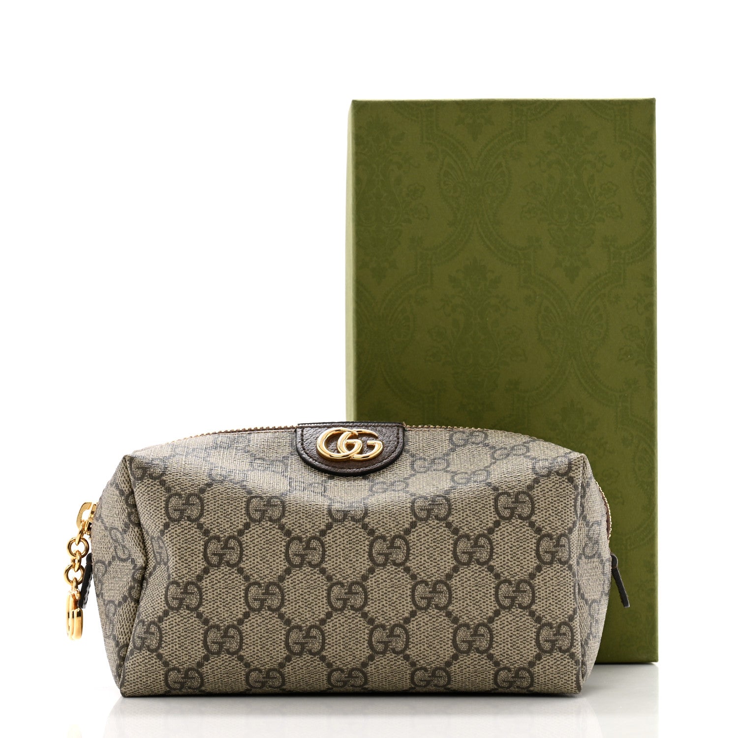 Gucci Soft GG Supreme Monogram Calfskin Medium Ophidia Cosmetic Case Beige Ebony New Acero 9 of 9