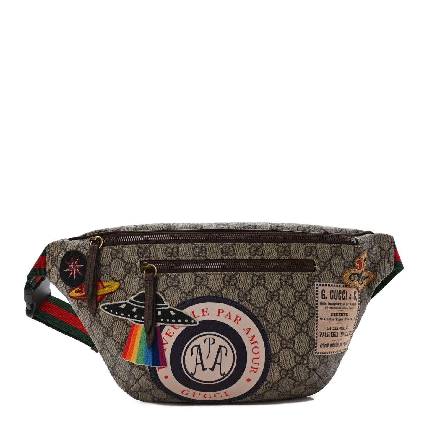 GG Supreme Monogram Courrier Belt Bag Beige New Acero