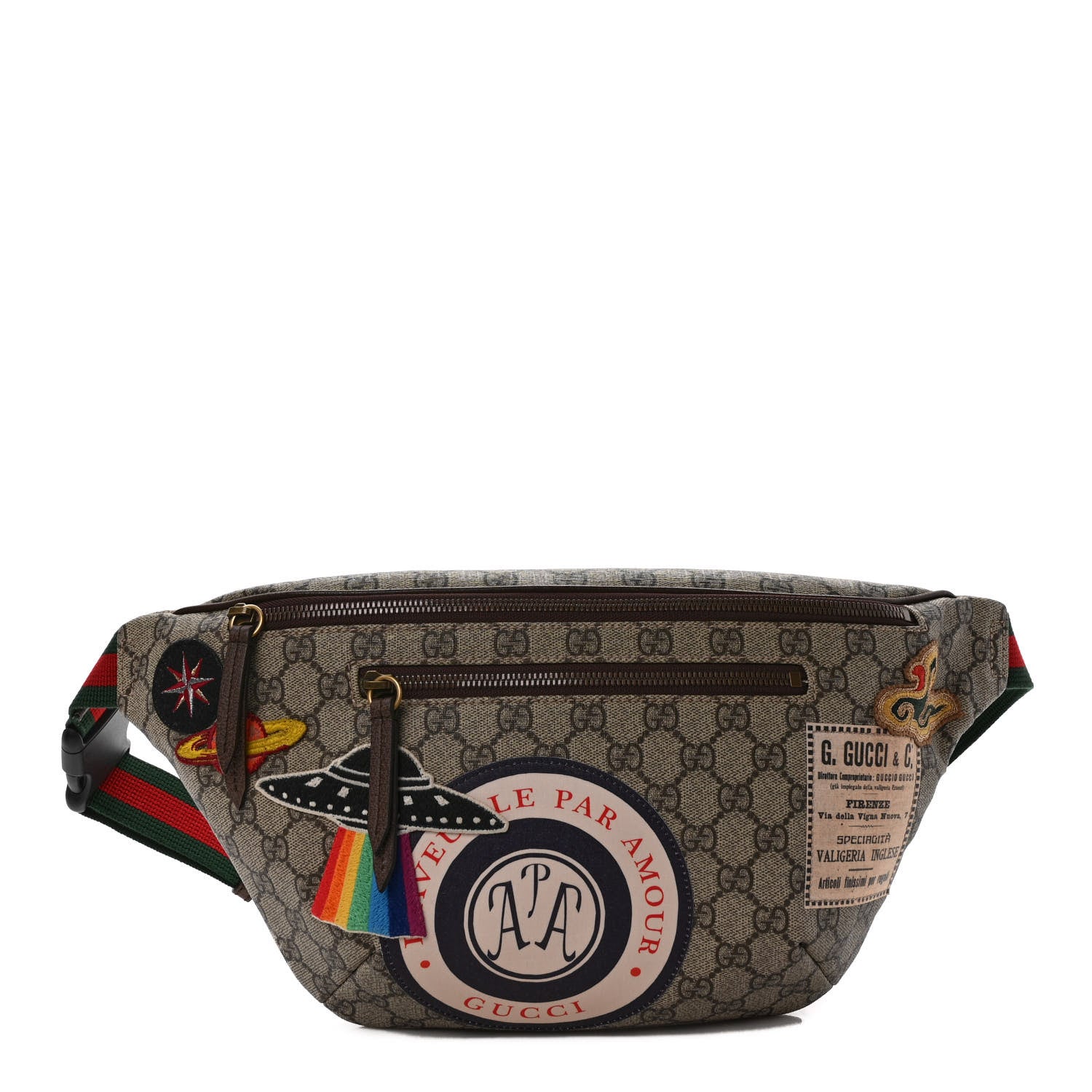 Gucci GG Supreme Monogram Courrier Belt Bag Beige New Acero 1 of 9
