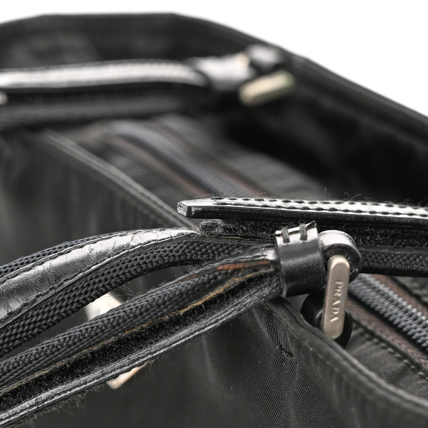 Prada Nylon Calfskin Tote Black 11 of 11
