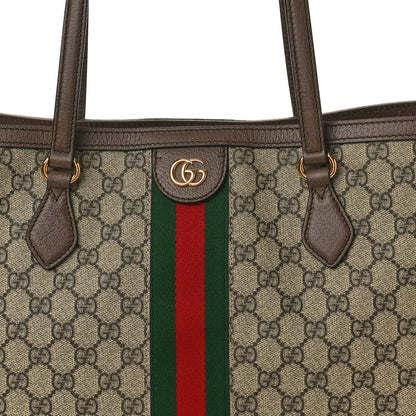 Gucci GG Supreme Monogram Medium Ophidia Shopping Tote Brown 8 of 10
