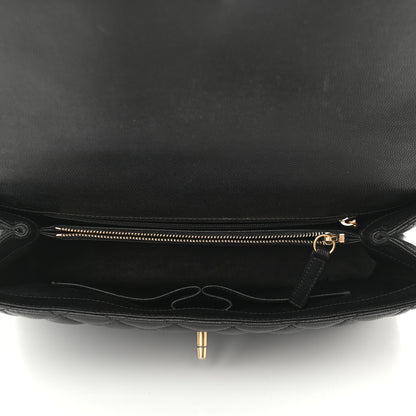 Chanel Caviar Lizard Quilted Medium Coco Handle Flap Black 5 of 10