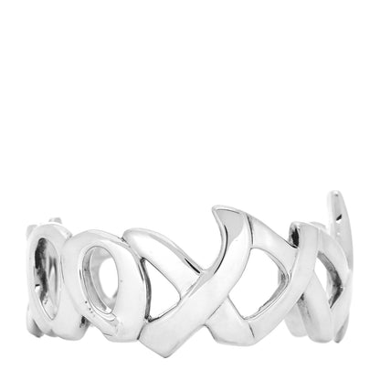 Tiffany Sterling Silver Paloma's Graffiti Love & Kisses Cuff Bracelet 2 of 10