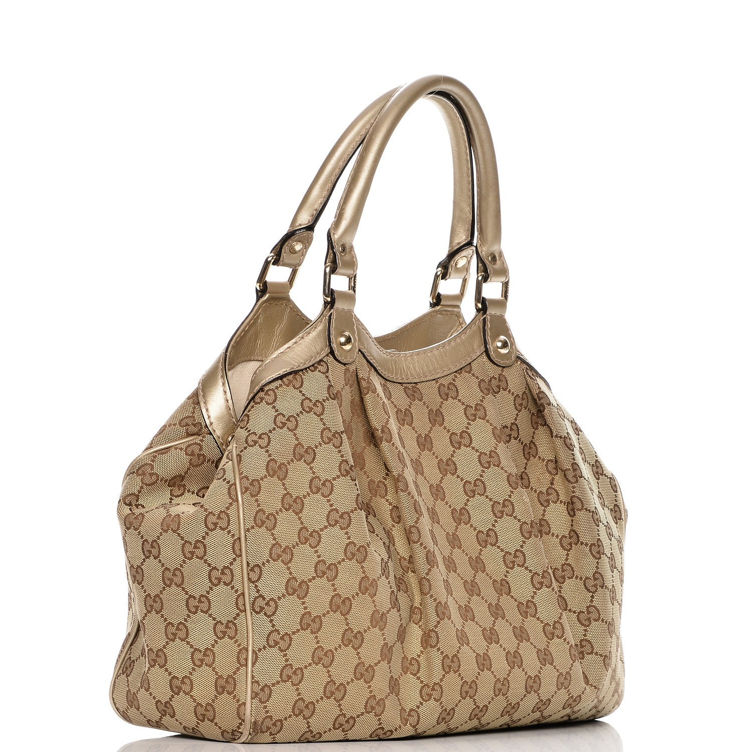 Gucci Monogram Medium Sukey Tote Champagne 3 of 18